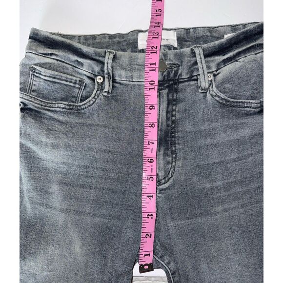 Dear John Jeanne Flare Jeans Middlebrook Stretch Denim Gray Crop Preppy Size 30 - Picture 9 of 14